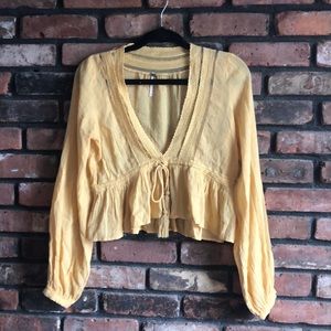 XS Yellow top from Free People